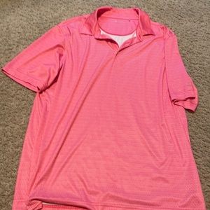 Men’s Walter Hagen Pink Golf Shirt Large